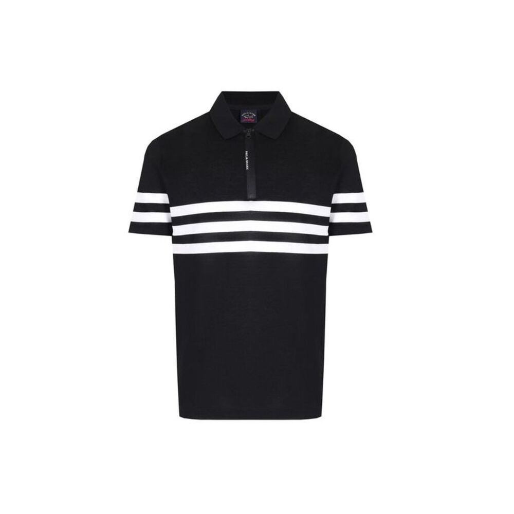 Paul & Shark Black Cotton Polo Men's Shirt